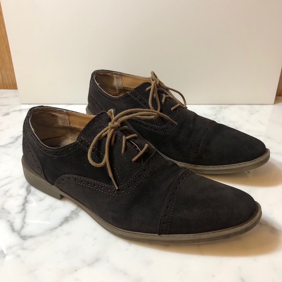Calvin Klein Gaige 13 Brown Suede Leather Oxfords - Picture 14 of 16